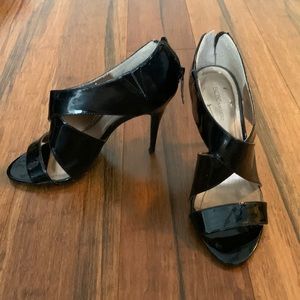 BCBG Black patent leather heels